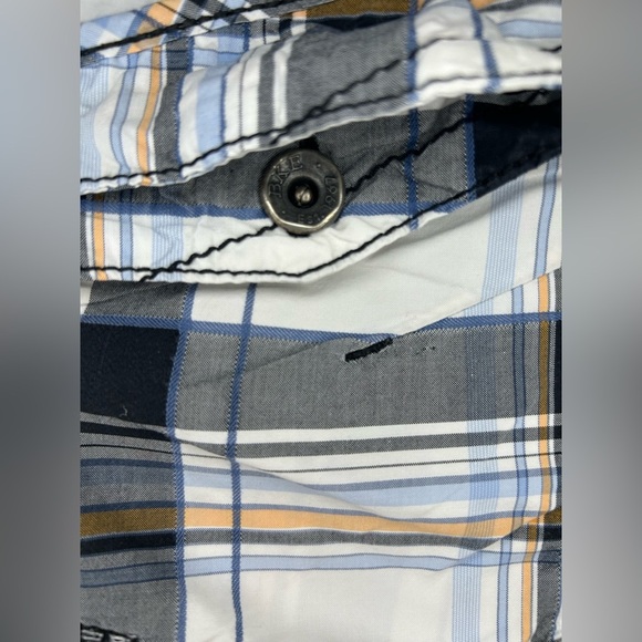 NWOT BKE Bellaire Athletic Fit Plaid Cargo Shorts Men’s 34x23 - Picture 12 of 15